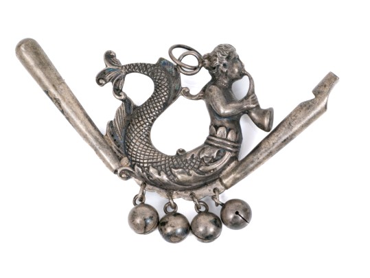 Sterling Mermaid Boatswain  Whistle