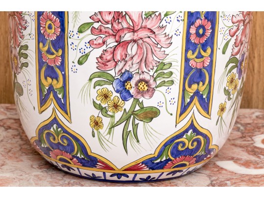 FMF Casafina Malveira Hand-Painted Ceramic Vase , Made In  Portugal 