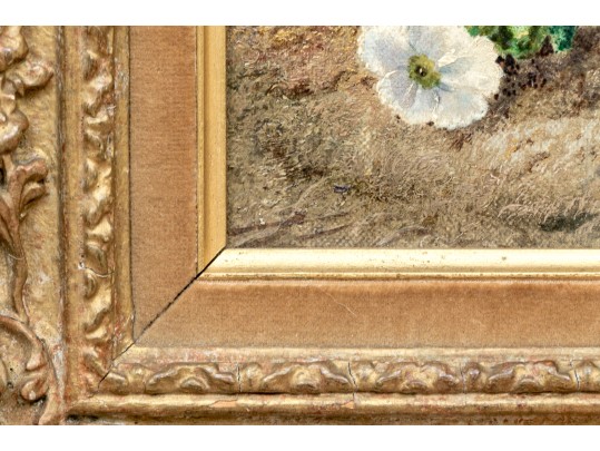 George Clare (British, 1835-1890) Oil On Cavas Floral Still Life