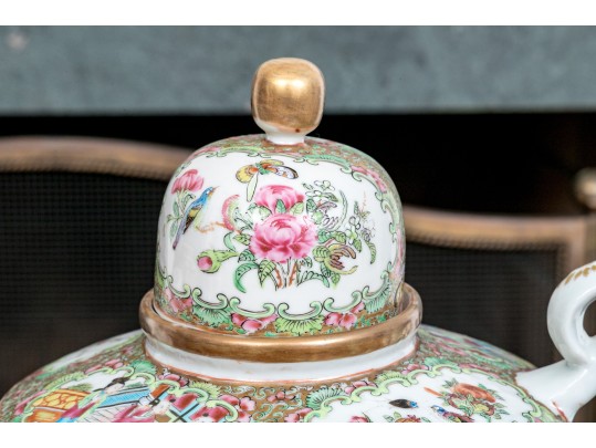 Antique 19th C., Chinese Export Famille Rose Service Wares