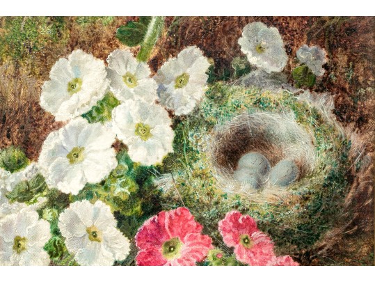 George Clare (British, 1835-1890) Oil On Cavas Floral Still Life