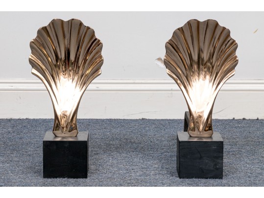 Pair Of Iron And Gilt Metal Andirons