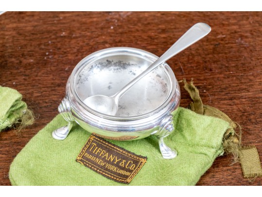 Pair Of Tiffany & Co. Sterling Salt Cellars With Salt Spoons, 5.3 Ozt