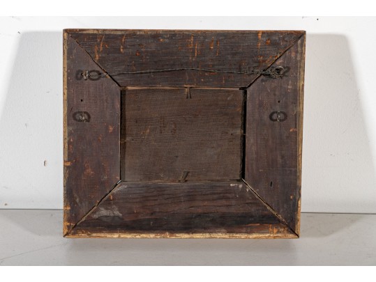 Diminutive Oil On Board, Rural Landscape With Cottage And Sailboats