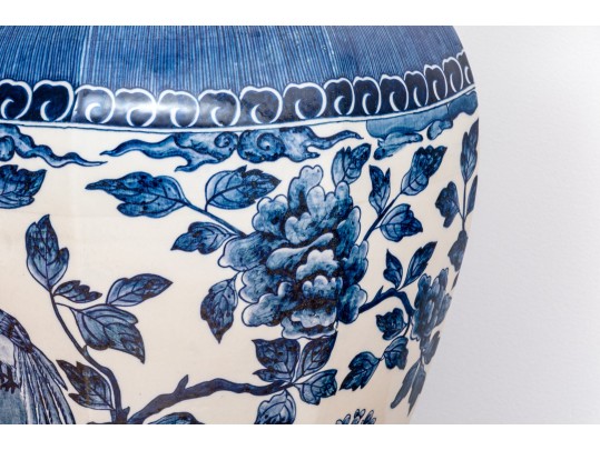 Blue And White Hand-painted Urn, Made In China Exclusively For The Federalist