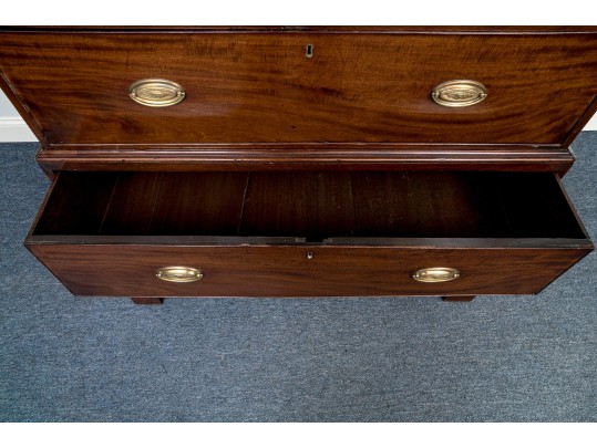 Impressive George III Mahogany Chest On Chest, Ca. 1780-1800