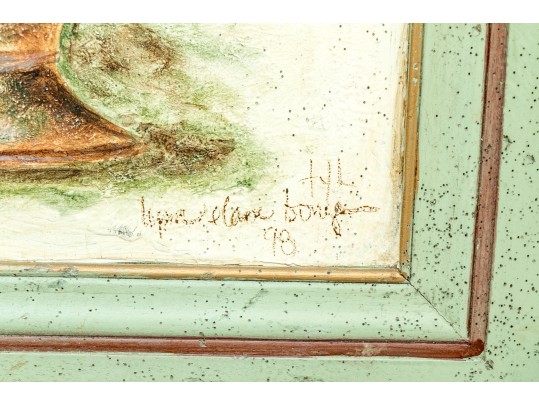 Habersham Plantation Hand-painted And Signed Secretary