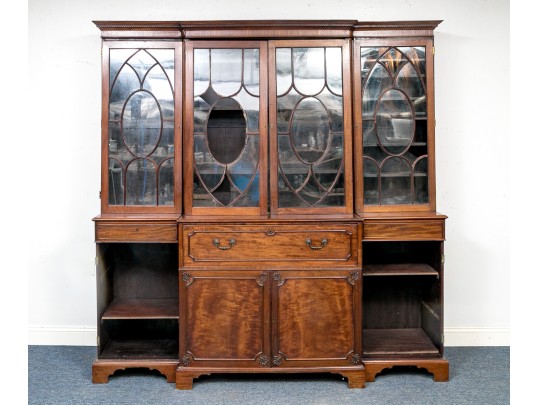Antique Mahogany Secretary Breakfront, For Restoration