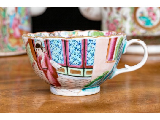 Antique 19th C., Chinese Export Famille Rose Service Wares