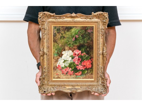 George Clare (British, 1835-1890) Oil On Cavas Floral Still Life