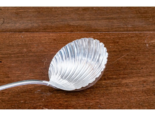 Antique English Sterling Scalloped Ladle, 5.49 Ozt.