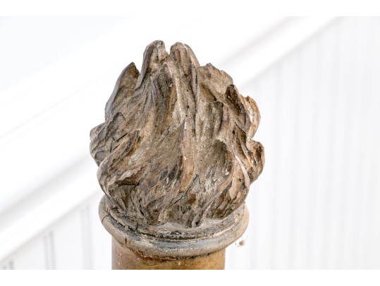 Antique Carved Wood Lantern 