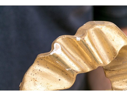 Stunning Carved Gesso And Gilt Bow Wall Mount