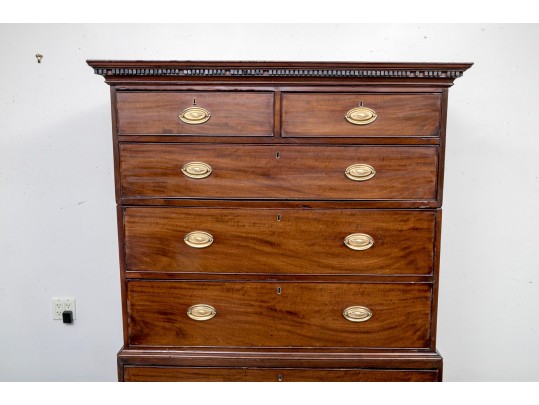 Impressive George III Mahogany Chest On Chest, Ca. 1780-1800