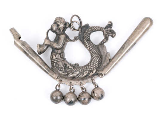 Sterling Mermaid Boatswain  Whistle
