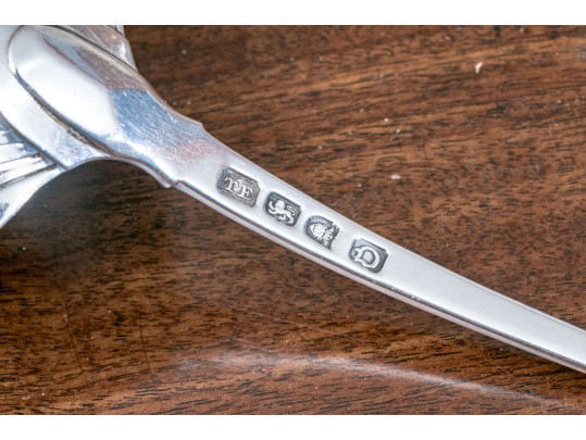 Antique English Sterling Scalloped Ladle, 5.49 Ozt.