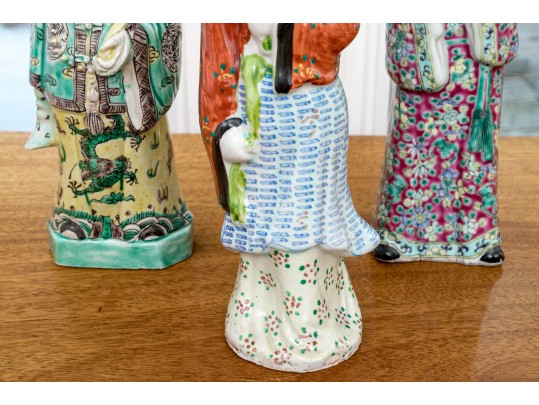 A Group Of Antique Asian Decorative Porcelain Figures