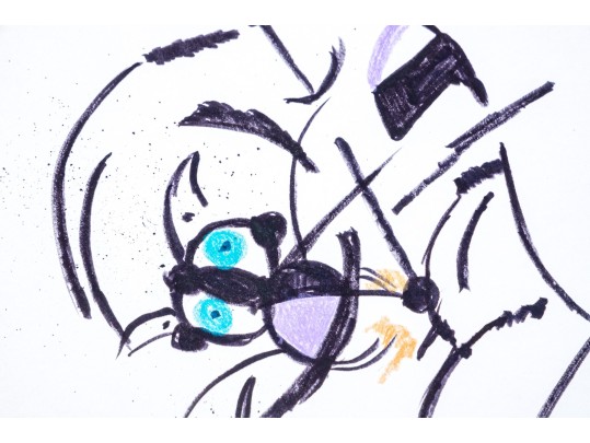 Group Of Nine Mixed Media On Paper Abstract Designs