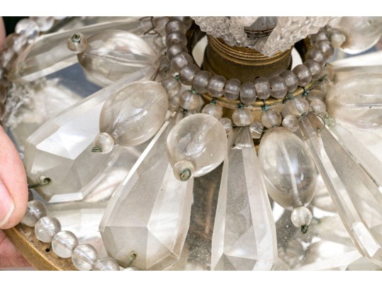 Stunning Antique French Empire Flushmount Ceiling Fixture 