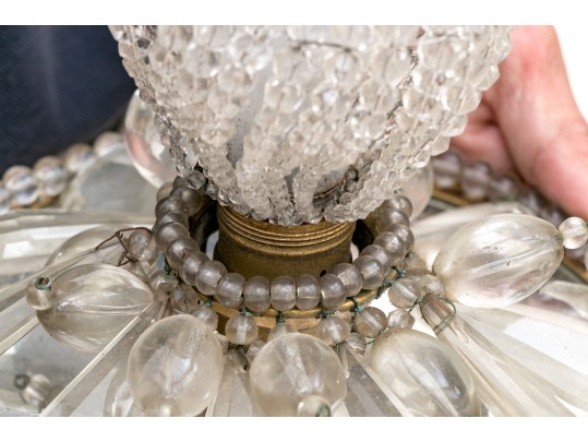 Stunning Antique French Empire Flushmount Ceiling Fixture 