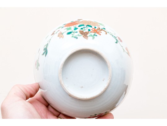 Chinese Porcelain Group & Embroidered Textile