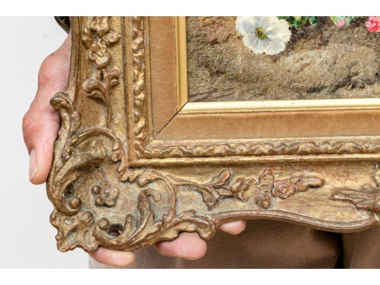 George Clare (British, 1835-1890) Oil On Cavas Floral Still Life