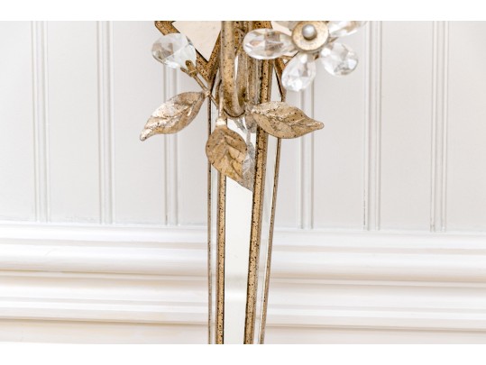 Stonefish Shaded Single Light Mirrored And Gilt Sconces
