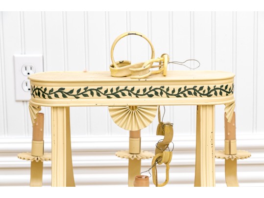 Vintage Oval Tole 12-light Chandelier 