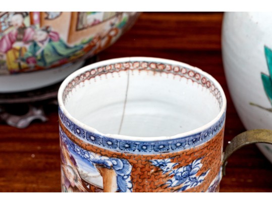 A Collection Of 19th C., Chinese And Chinese Export Porcelain Wares, As Is