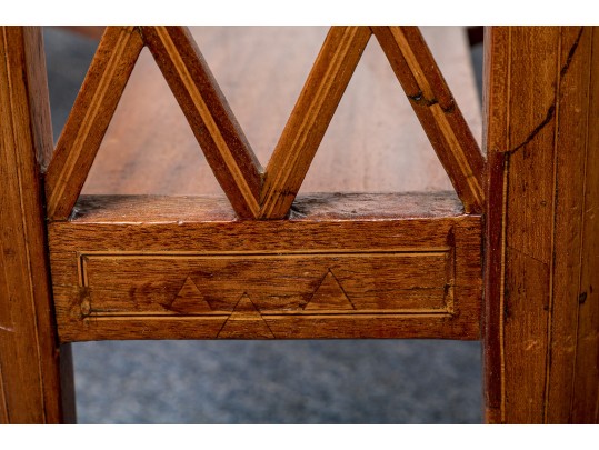 A Fine English Edwardian Inlaid Mahogany Library Table