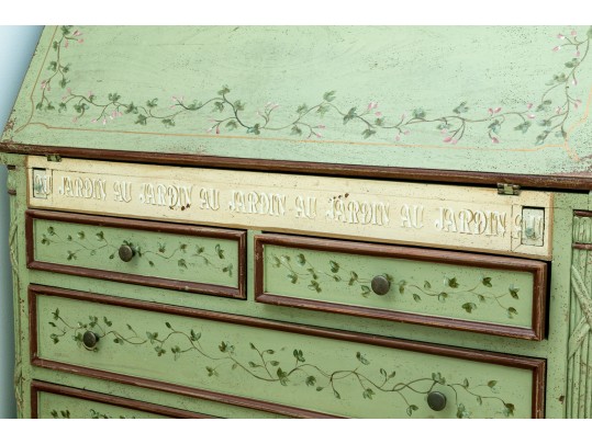 Habersham Plantation Hand-painted And Signed Secretary