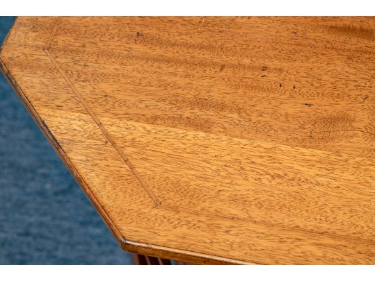 A Fine English Edwardian Inlaid Mahogany Library Table