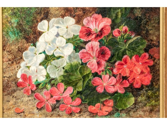 George Clare (British, 1835-1890) Oil On Cavas Floral Still Life