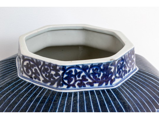 Blue And White Hand-painted Urn, Made In China Exclusively For The Federalist