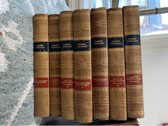 Collection In Excess Of 25 Semi Antique & Antique Leather Bound Books