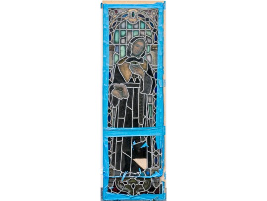 An Antique Stained Glass Window Panel - Restoration Project