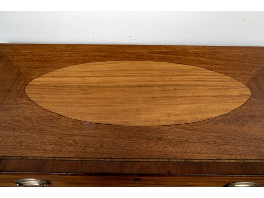 Antique Satinwood Inlaid Mahogany Chest Of Drawers