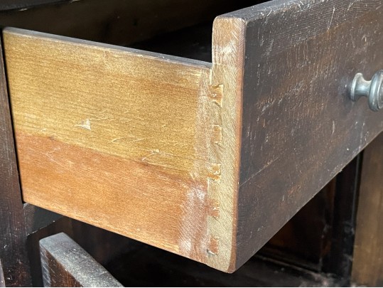 Impressive Two Part Oak Breakfront Cupboard