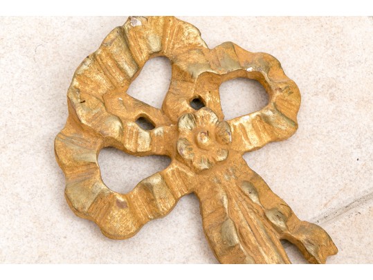 Pair Of Gilt Carved Italian Triple  Light Electrfied Wall Sconces