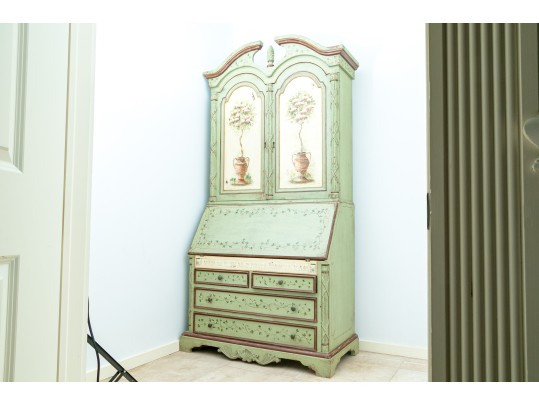 Habersham Plantation Hand-painted And Signed Secretary