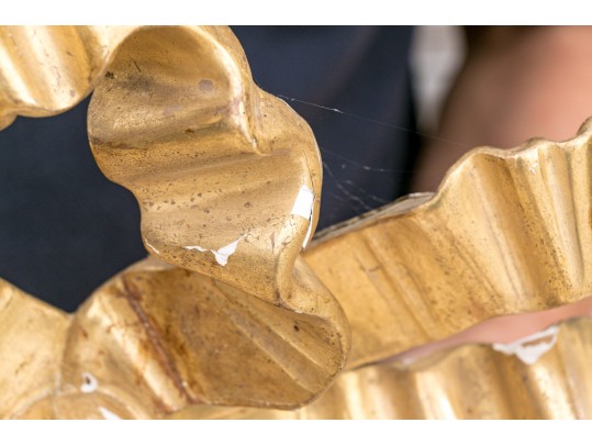 Stunning Carved Gesso And Gilt Bow Wall Mount