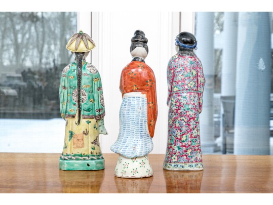 A Group Of Antique Asian Decorative Porcelain Figures