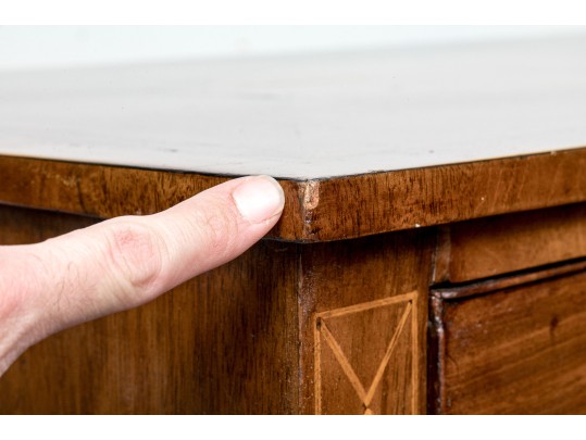 Antique Satinwood Inlaid Mahogany Chest Of Drawers