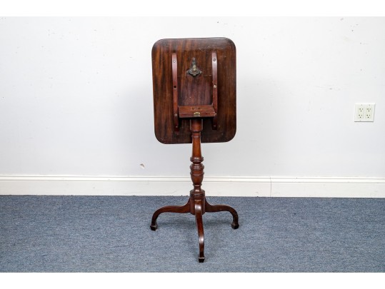 American Federal Mahogany Tilt Top Candle Stand, Ca. 1790-1820