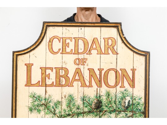 Cedar Of Lebanon Painted Wood Panel Advertisment