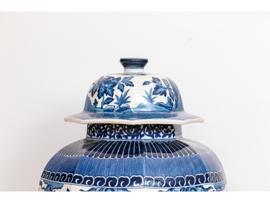 Blue And White Hand-painted Urn, Made In China Exclusively For The Federalist