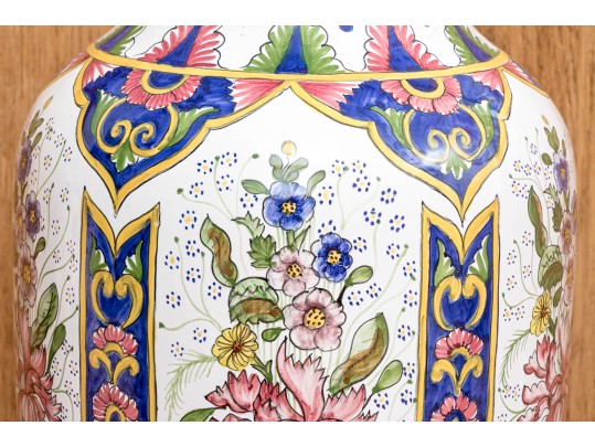FMF Casafina Malveira Hand-Painted Ceramic Vase , Made In  Portugal 