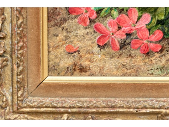 George Clare (British, 1835-1890) Oil On Cavas Floral Still Life