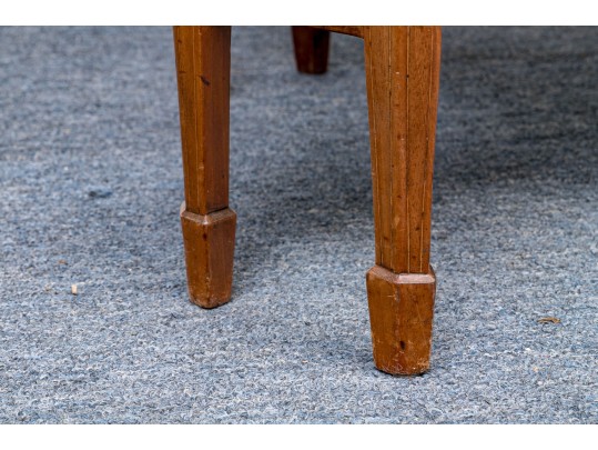 A Fine English Edwardian Inlaid Mahogany Library Table