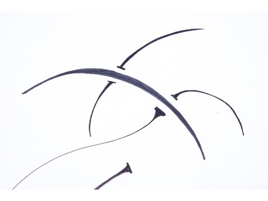 Group Of Nine Mixed Media On Paper Abstract Designs